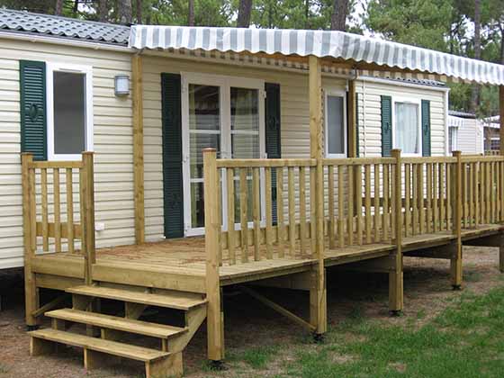 Gaillot et Fils fabricant français de Terrasses bois 4m50 | 6m | 7m50 | 9m et sur mesure pour mobil-homes