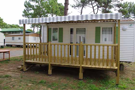 Gaillot et Fils fabricant français de Terrasses bois 4m50 | 6m | 7m50 | 9m et sur mesure pour mobil-homes